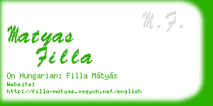 matyas filla business card